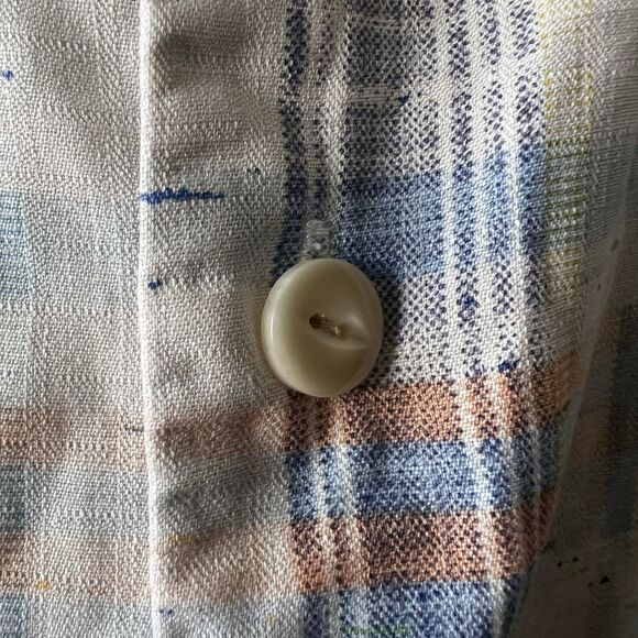 Tommy Bahama Mens Small Short Sleeve Button Up Silk Shirt Plaid Preppy Outdoor - Picture 3 of 13